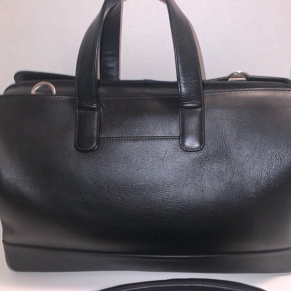 RARE! Kenneth Cole New York Vintage Black Leather Doctor-Style Satchel